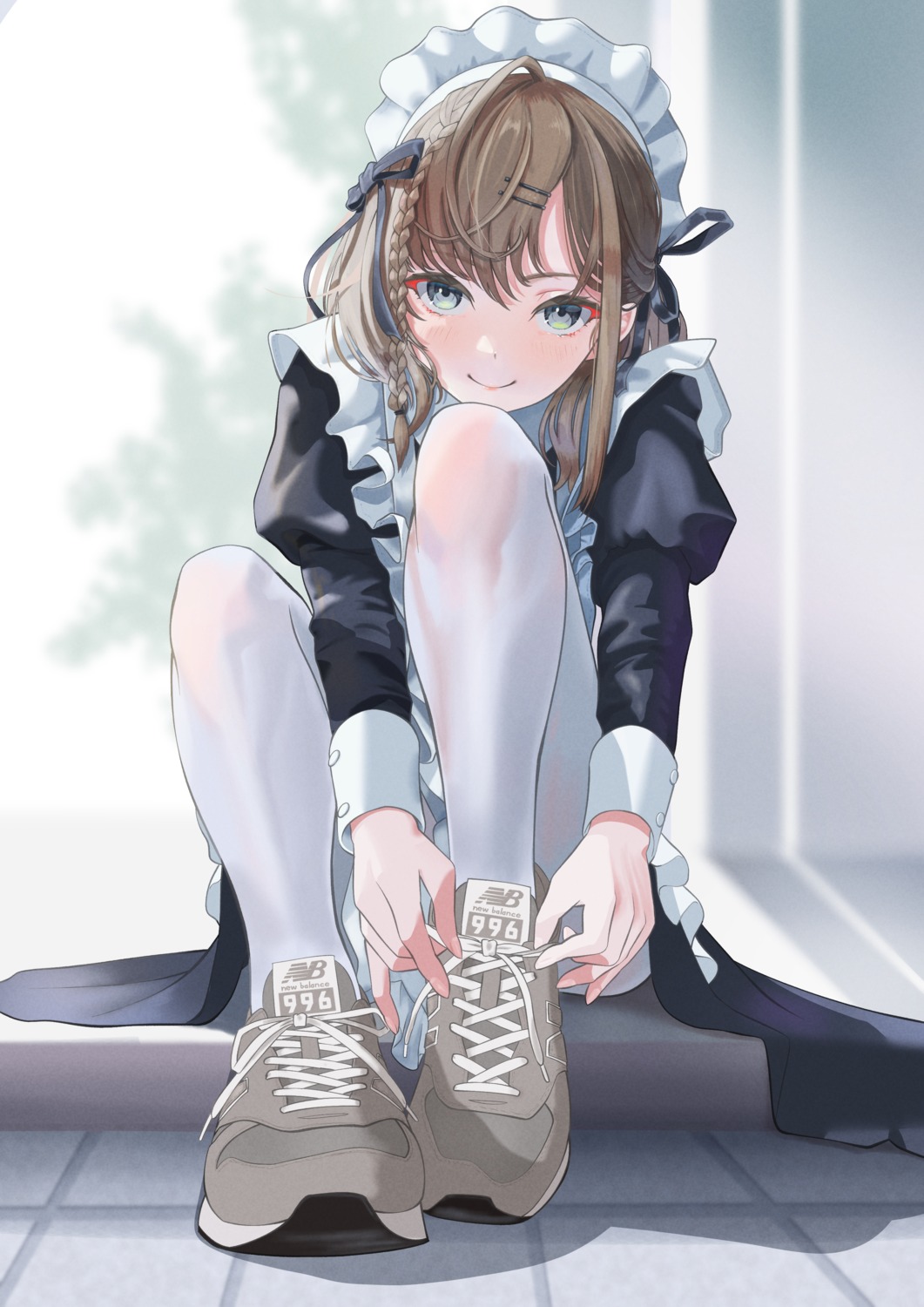 hxk4_n maid pantyhose skirt_lift