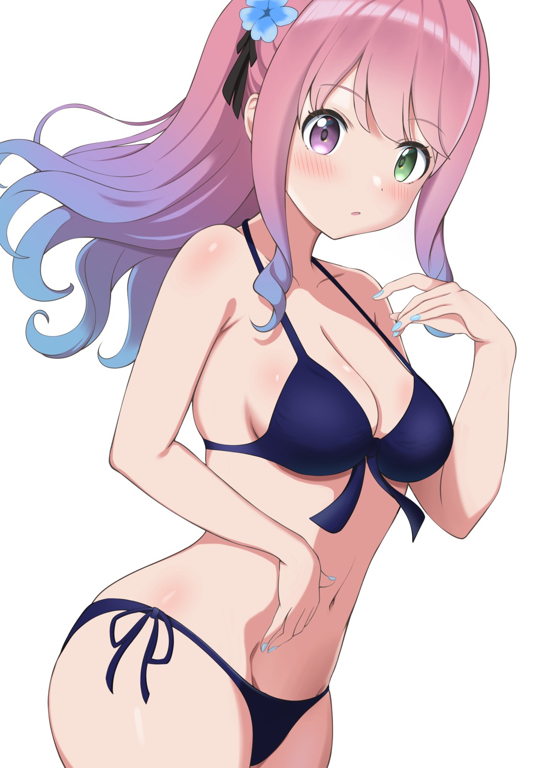 bikini heterochromia himemori_luna hololive seriponpoyon swimsuits