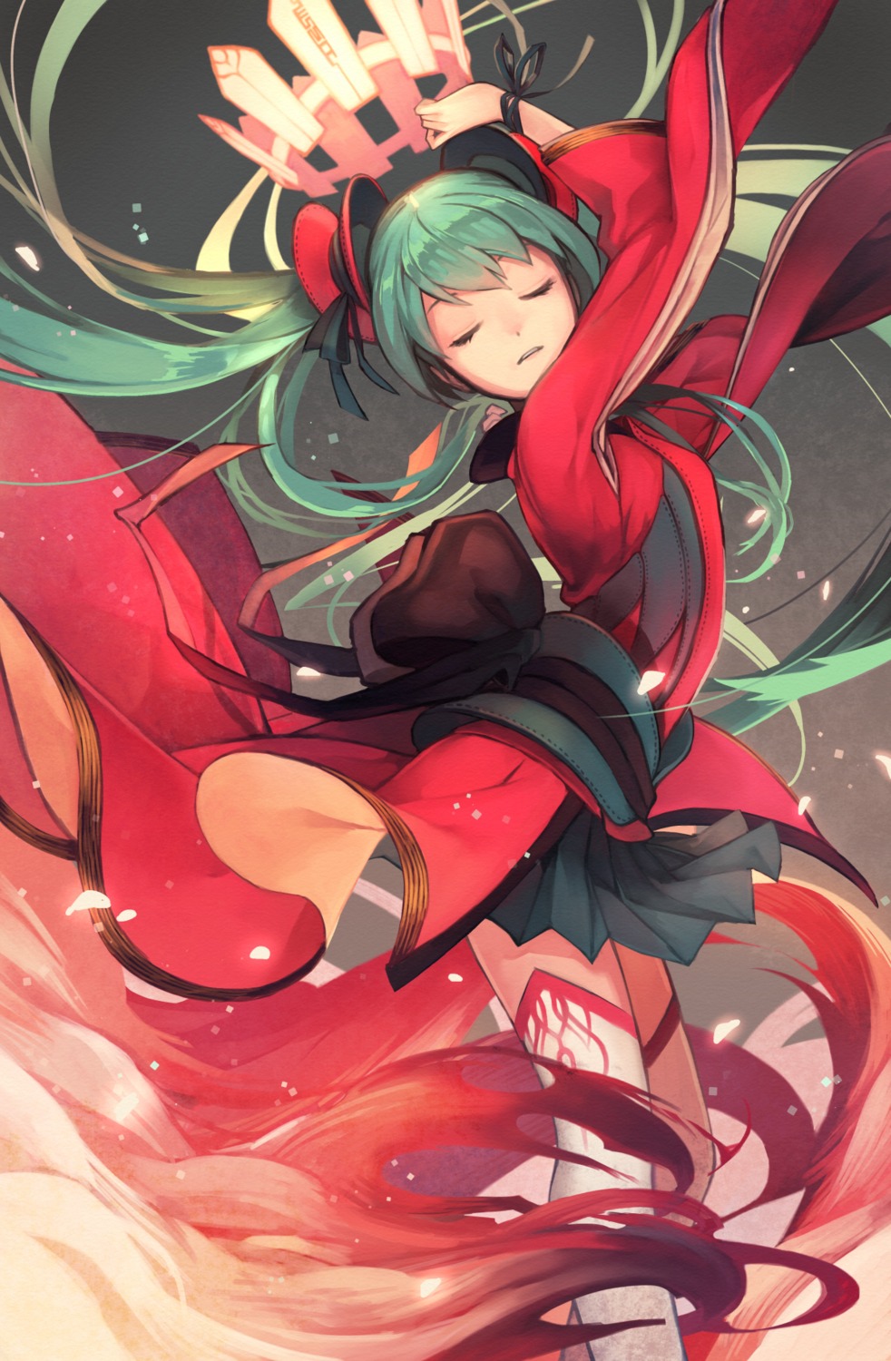 hatsune_miku iwato1712 thighhighs vocaloid