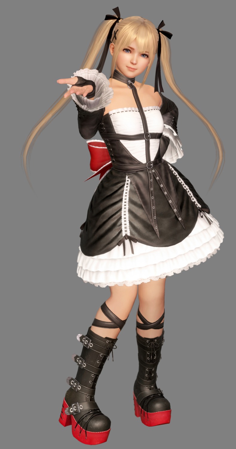 cg dead_or_alive dead_or_alive_6 dress gothic_lolita heels koei_tecmo lolita_fashion marie_rose