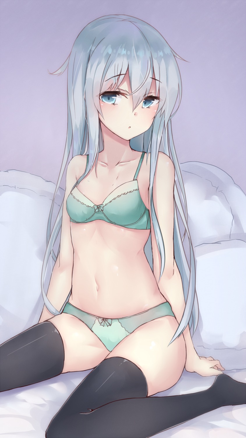 bra hibiki_(kancolle) kantai_collection kure_(kure_ng) loli pantsu thighhighs