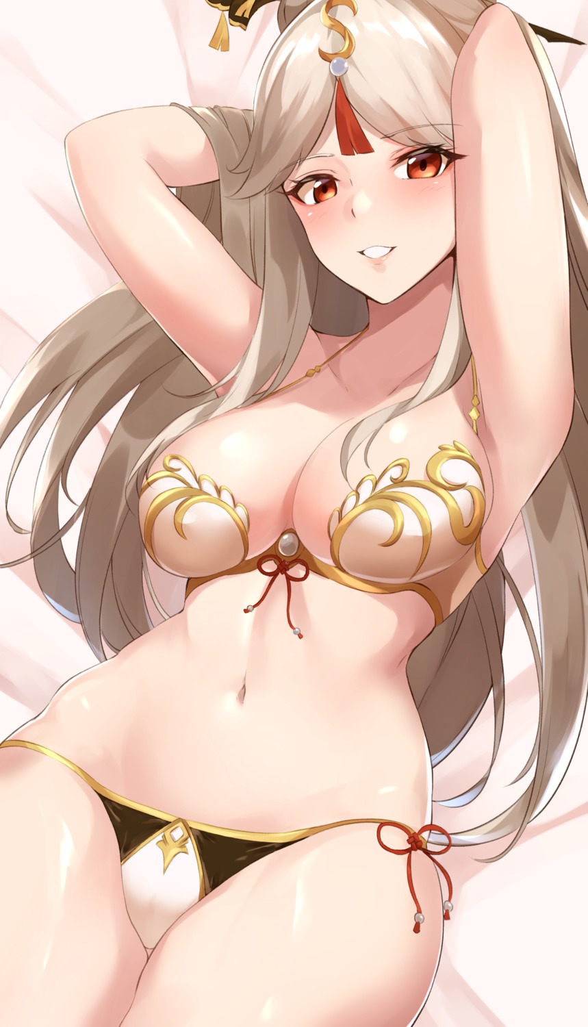 bra cameltoe genshin_impact haneramu ningguang pantsu string_panties