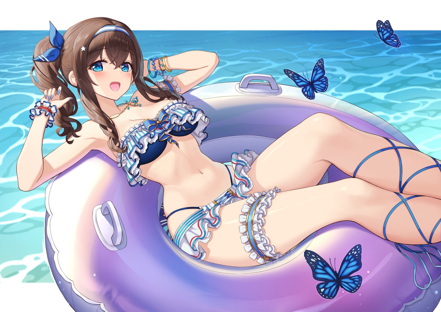 bikini garter hamahama sagisawa_fumika swimsuits the_idolm@ster the_idolm@ster_cinderella_girls