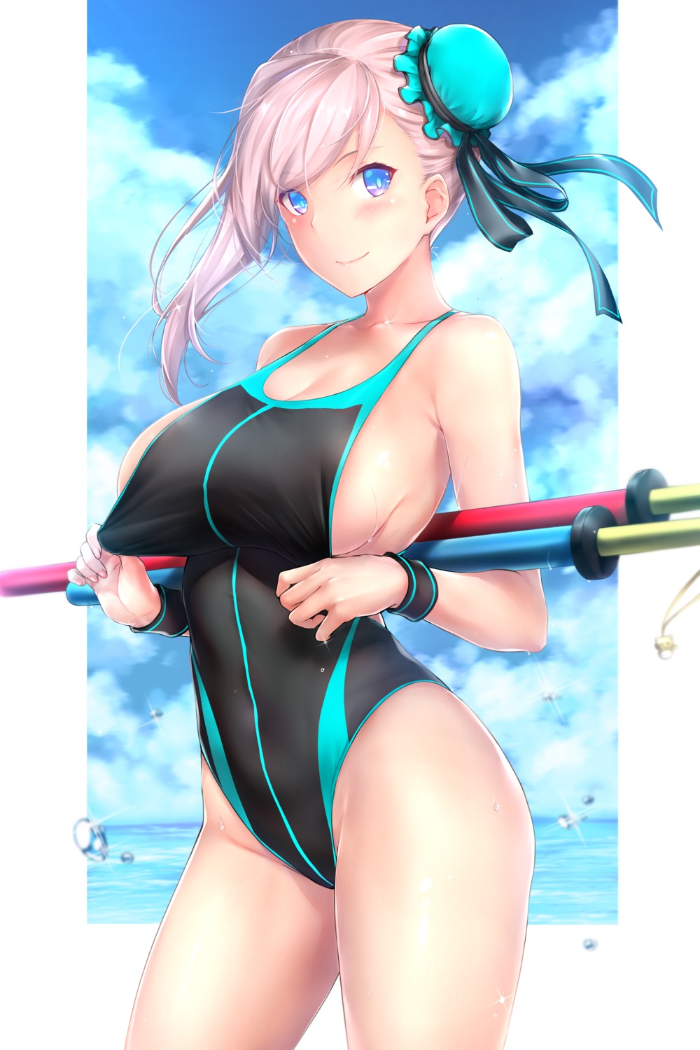 fate/grand_order miyamoto_musashi_(fate/grand_order) rei_kun swimsuits sword