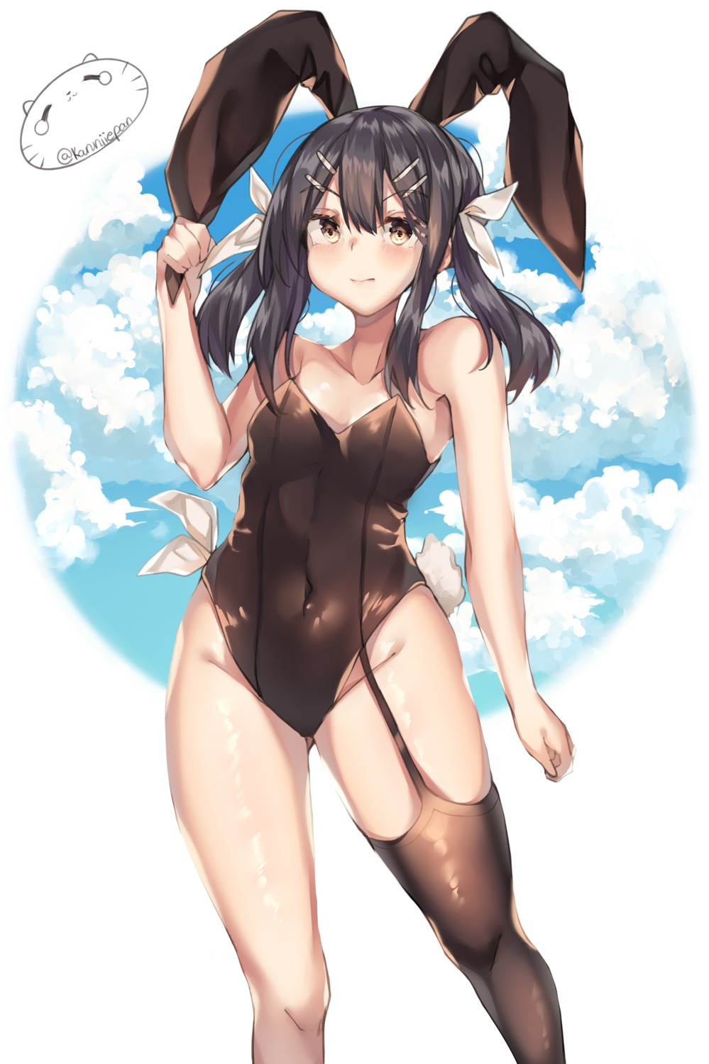 animal_ears bunny_ears bunny_girl cleavage fate/kaleid_liner_prisma_illya fate/stay_night kanniiepan miyu_edelfelt stockings thighhighs