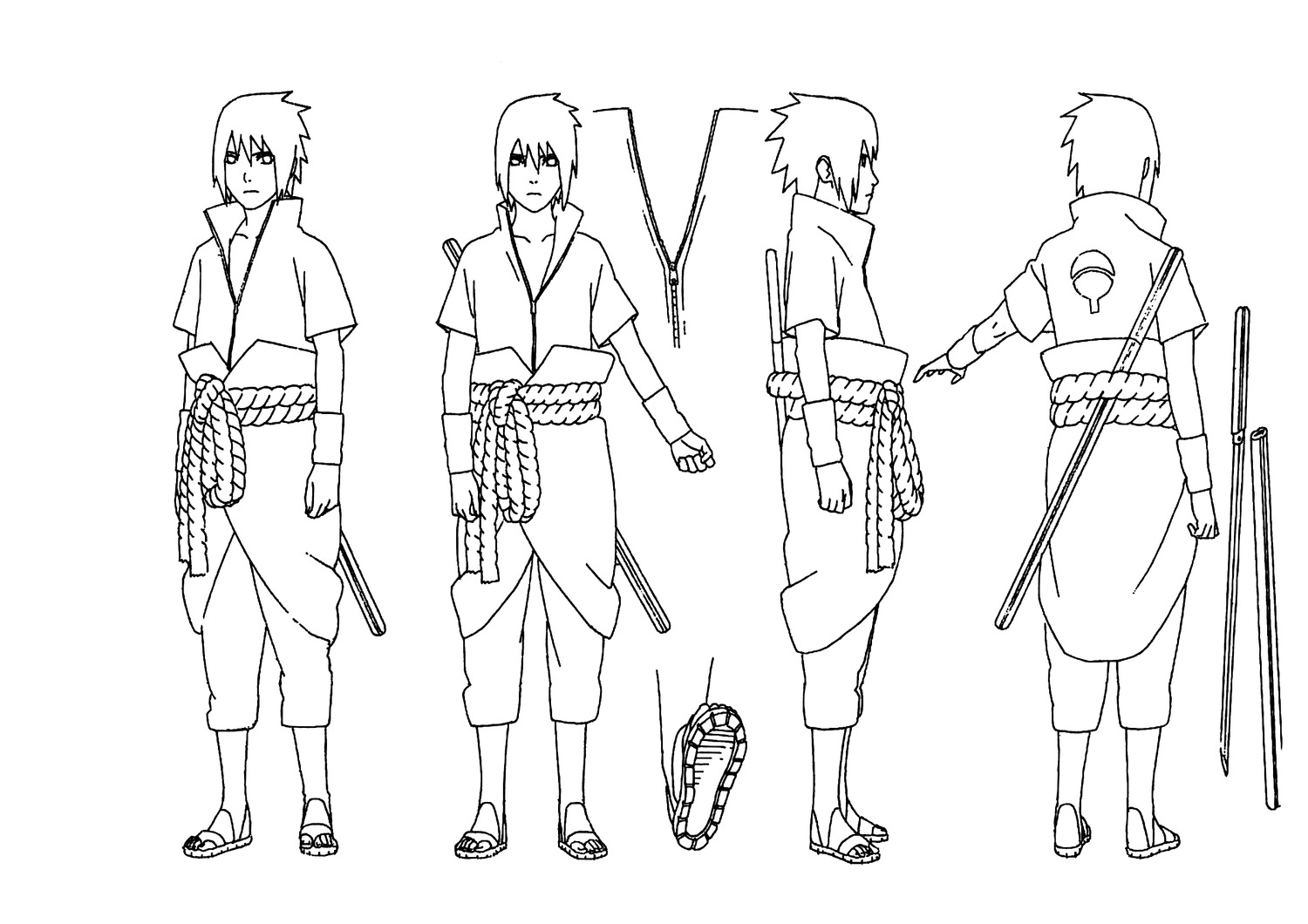 character_design line_art male monochrome naruto naruto_shippuden nishio_tetsuya uchiha_sasuke