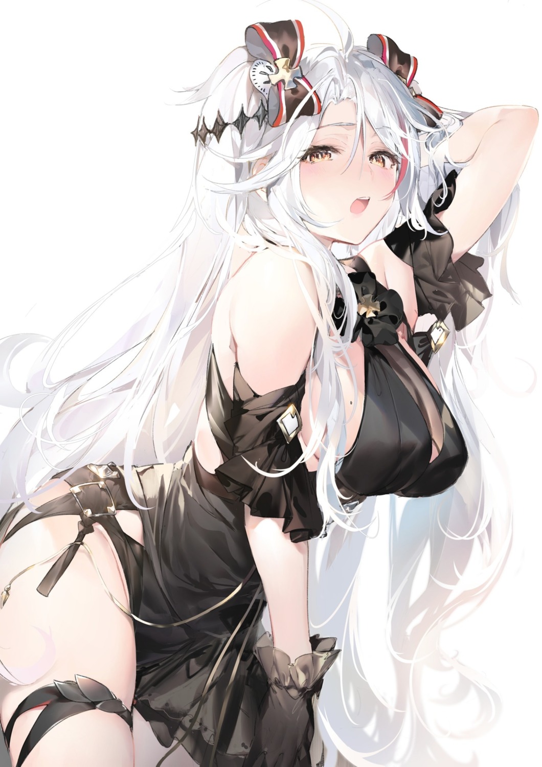 azur_lane dress garter prinz_eugen_(azur_lane) see_through umibouzu