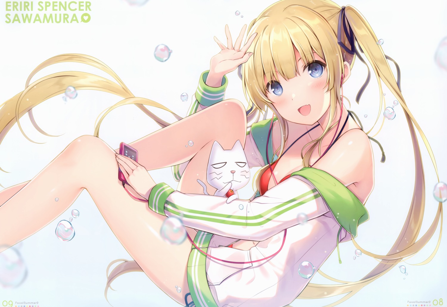 6u bikini eternal_land saenai_heroine_no_sodatekata sawamura_spencer_eriri sweater swimsuits