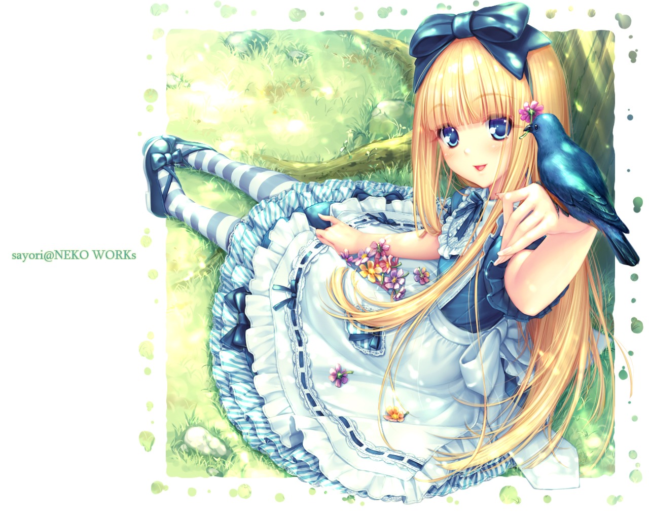 alice alice_in_wonderland lolita_fashion sayori wallpaper
