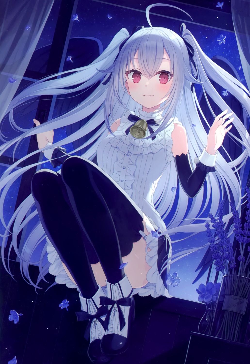 crown skirt_lift thighhighs yashiro_seika