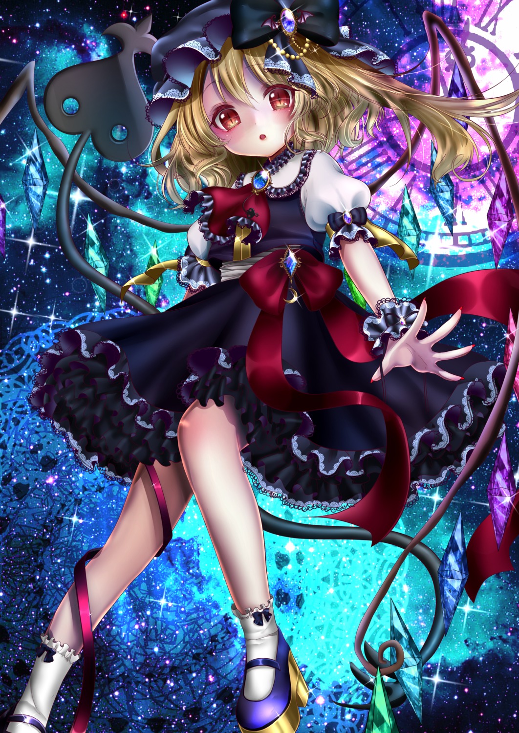 dress flandre_scarlet heels shanghai_bisu touhou wings