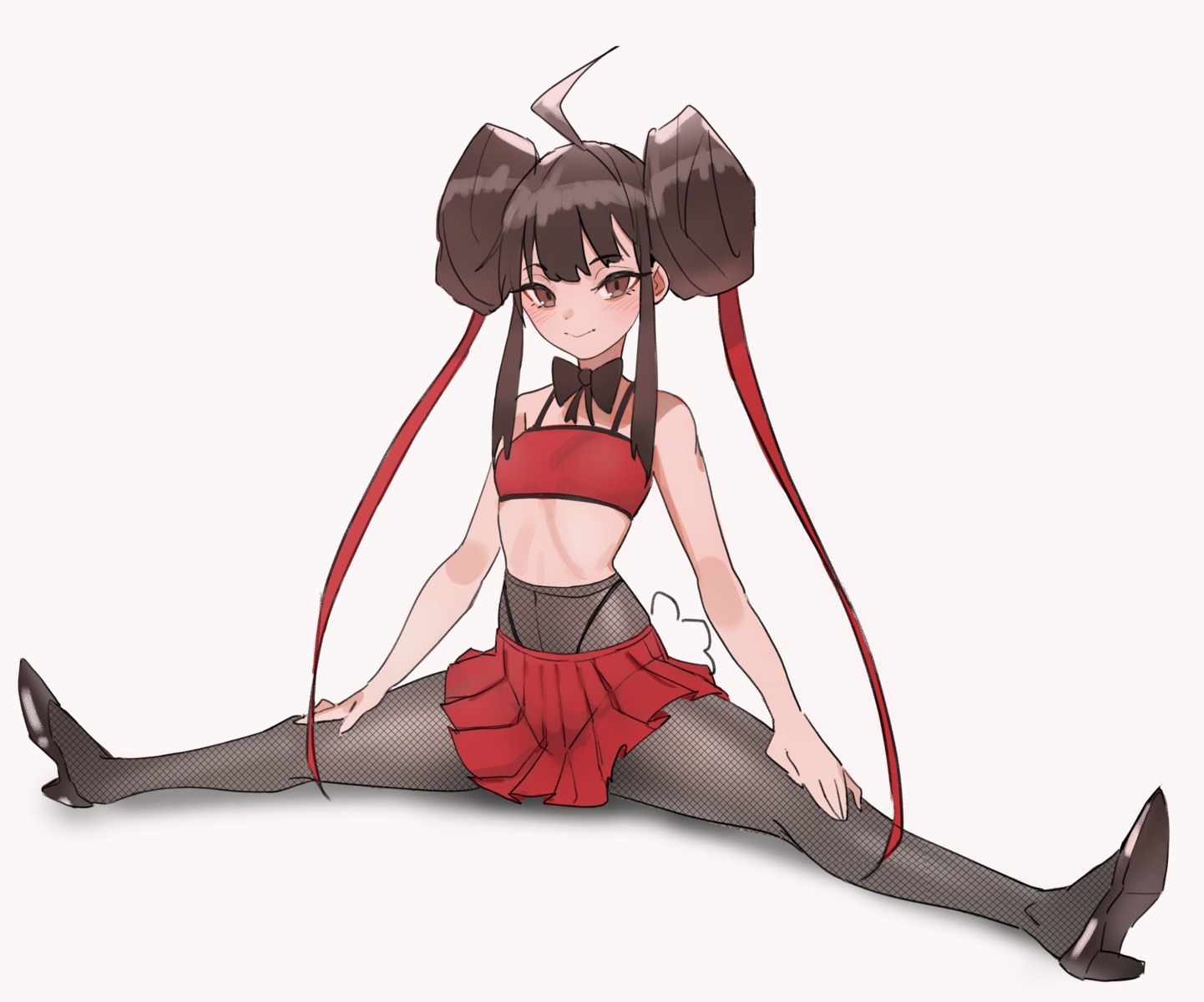 fishnets heels kiritzugu pantsu pantyhose skirt_lift