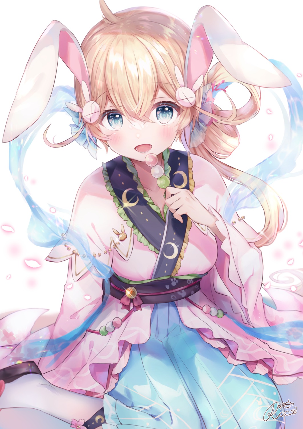 animal_ears asian_clothes bunny_ears rukako