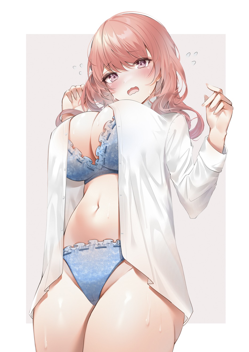 bra cameltoe dress_shirt inui_shinju open_shirt pantsu see_through sono_bisque_doll_wa_koi_wo_suru wet yukineko1018