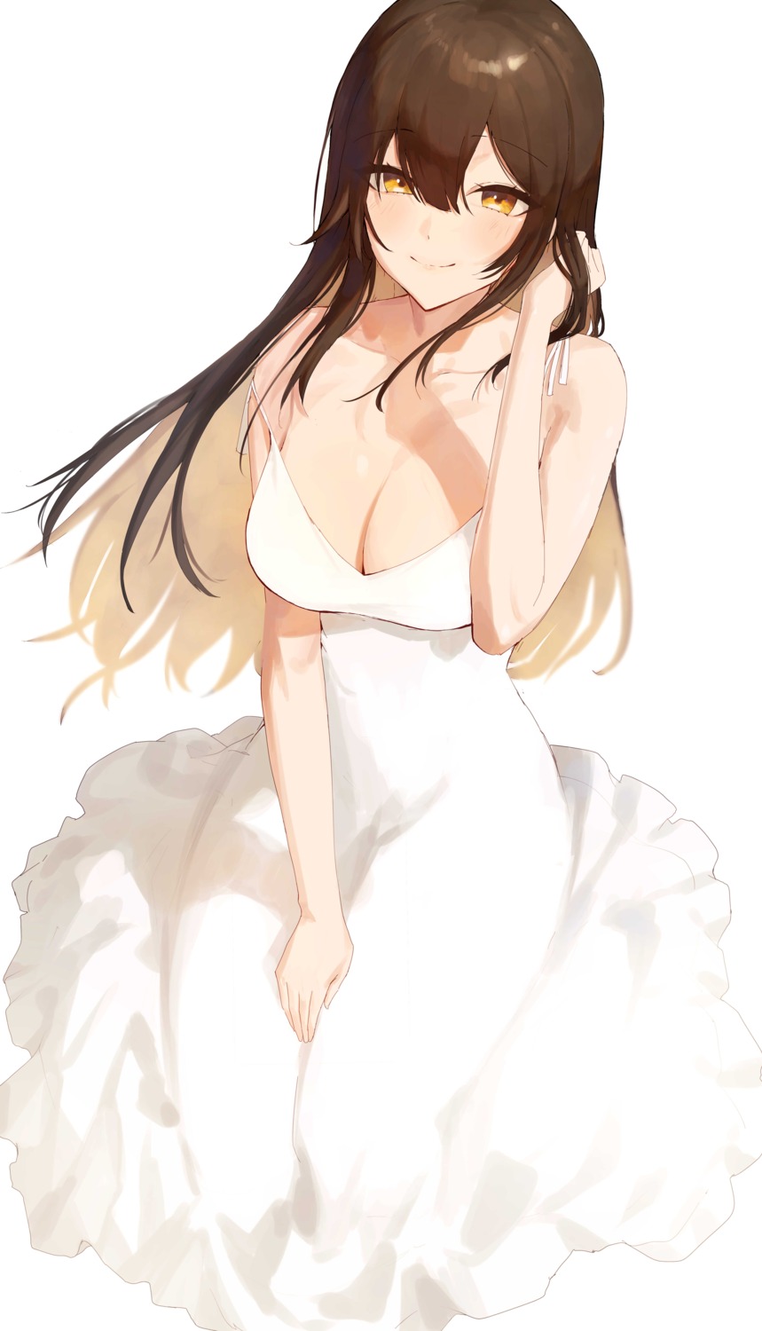 cleavage dress no_bra rororo summer_dress