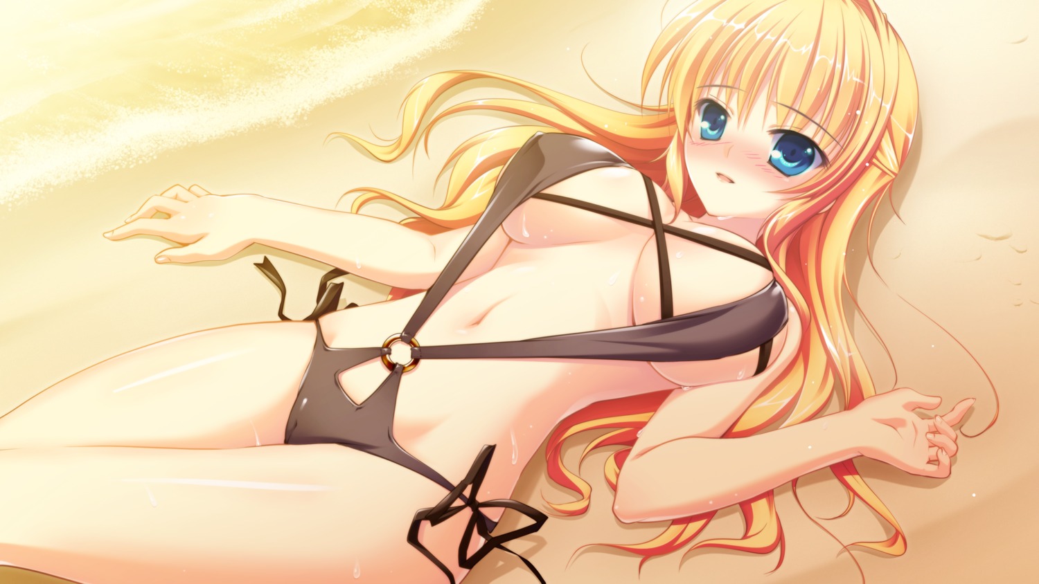 cameltoe erect_nipples ex-one game_cg kazamatsuri_koromo manatsu_no_yoru_no_yuki_monogatari mikeou swimsuits underboob