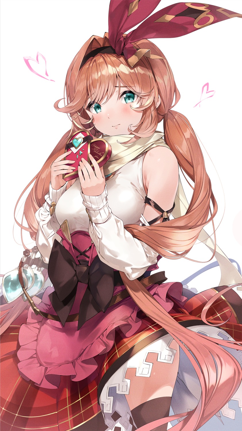 clarisse_(granblue_fantasy) granblue_fantasy nezumi_doshi skirt_lift thighhighs valentine