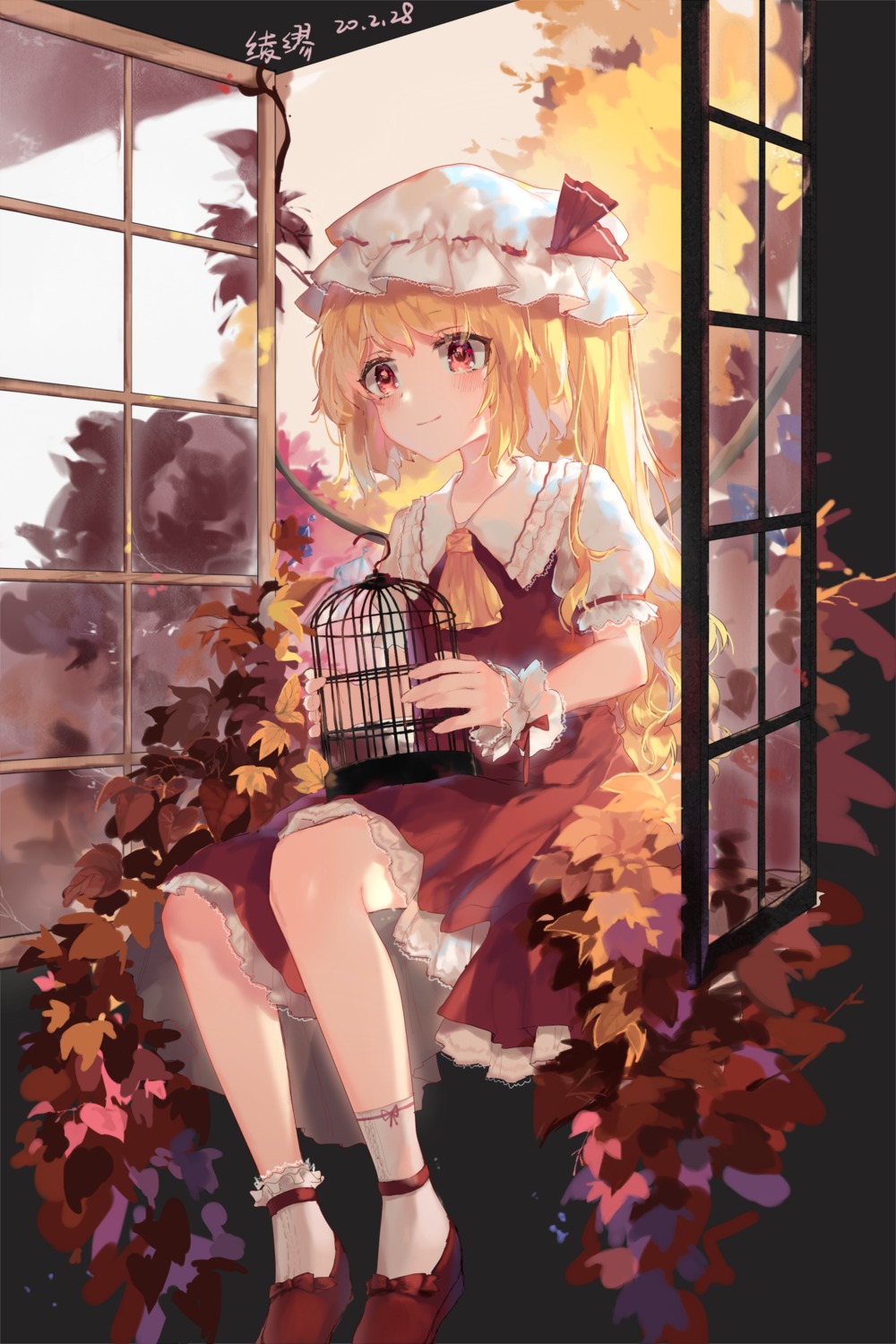 flandre_scarlet ling_mou touhou wings