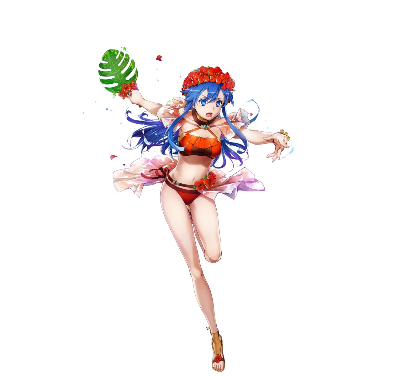 bikini bunbun cleavage fire_emblem fire_emblem:_rekka_no_ken fire_emblem_heroes heels lilina nintendo see_through skirt_lift swimsuits
