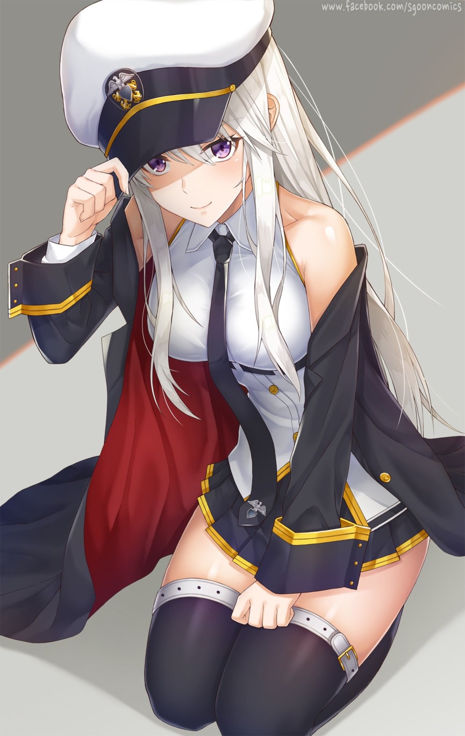 azur_lane duplicate enterprise_(azur_lane) s-goon thighhighs uniform