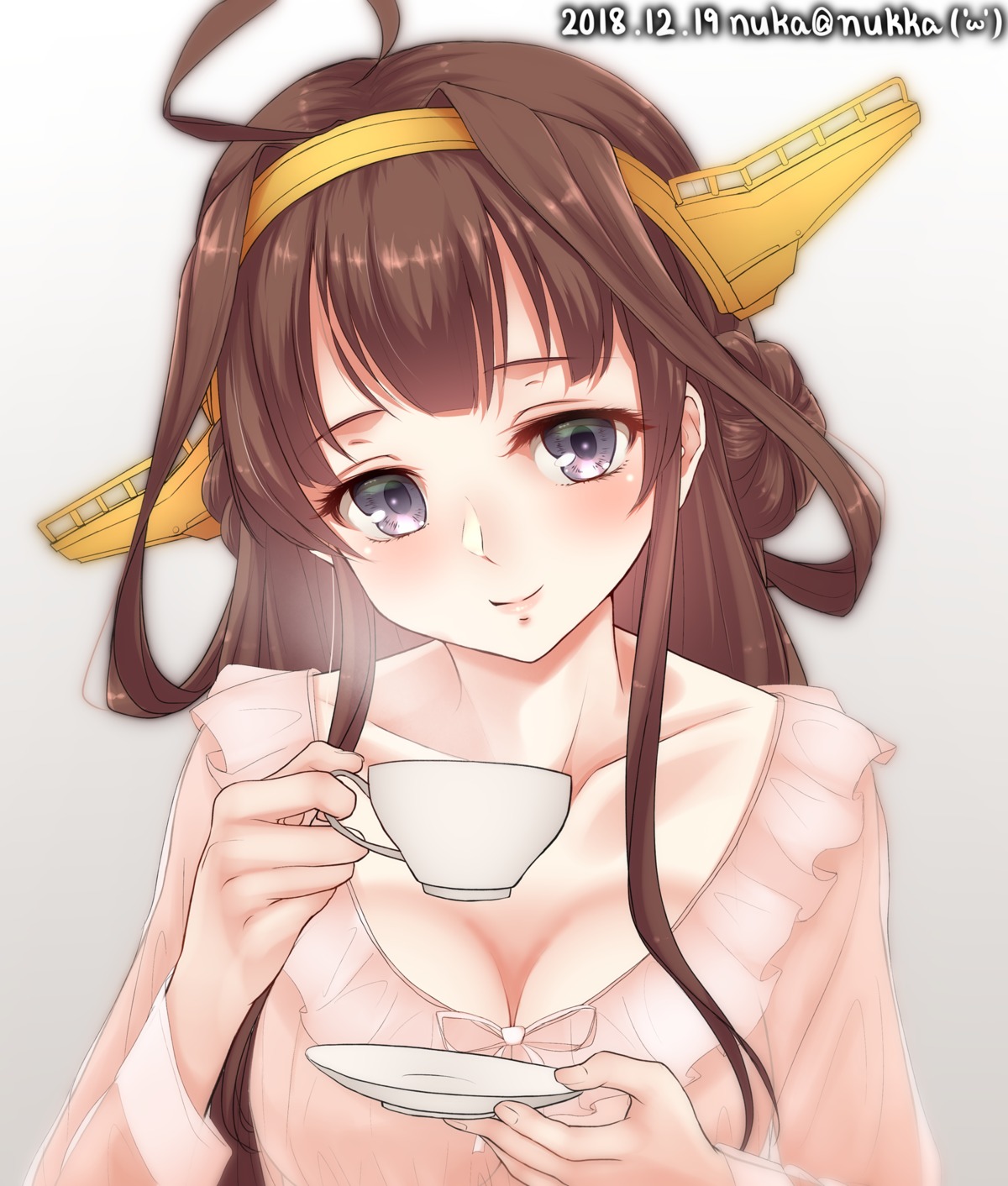 cleavage kantai_collection kongou_(kancolle) nuka_(nvkka)