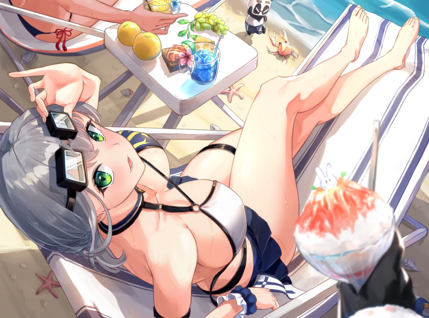 bikini hololive roco_(rocoroco1115) shirogane_noel swimsuits