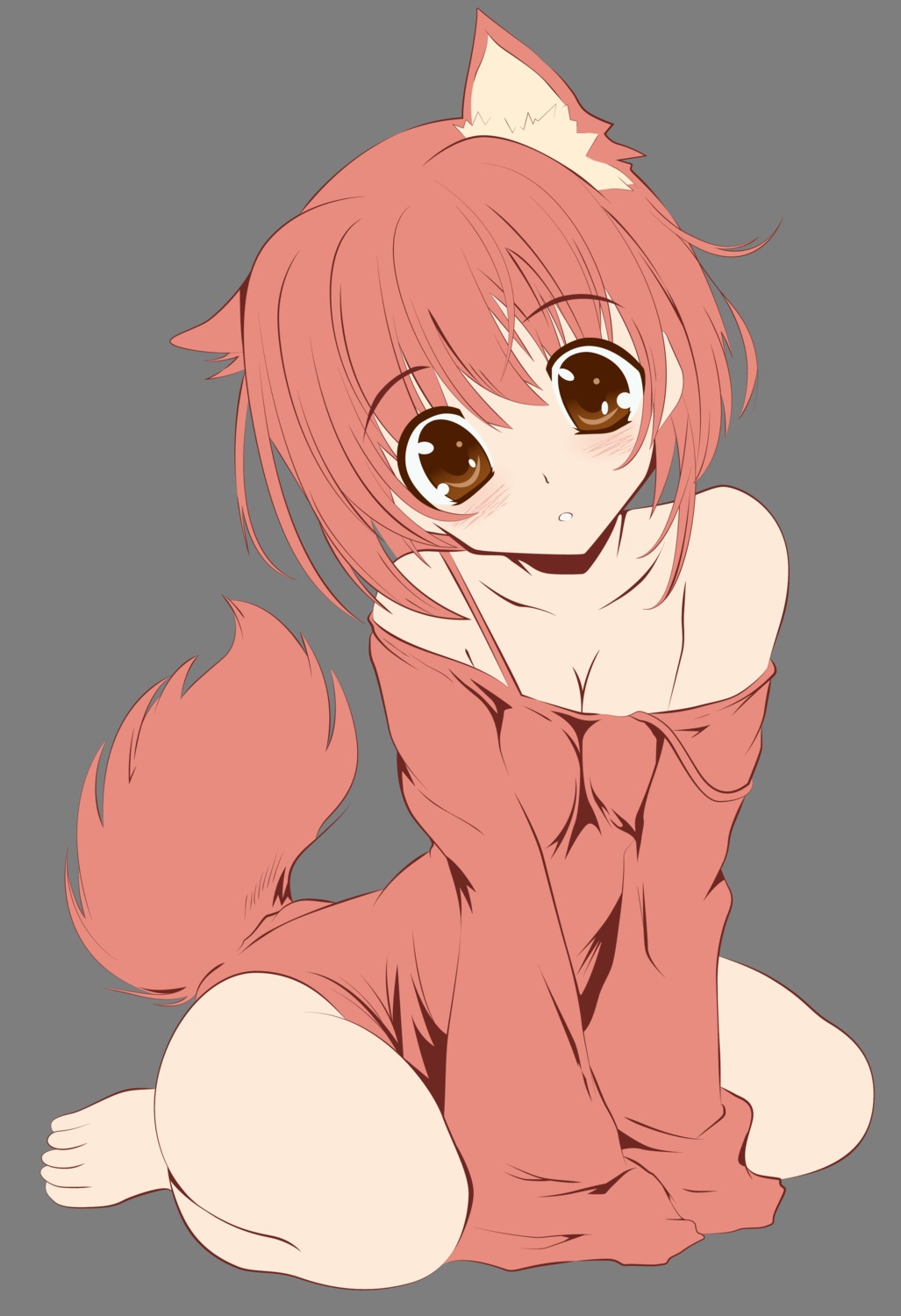 animal_ears cleavage tagme tail transparent_png vector_trace