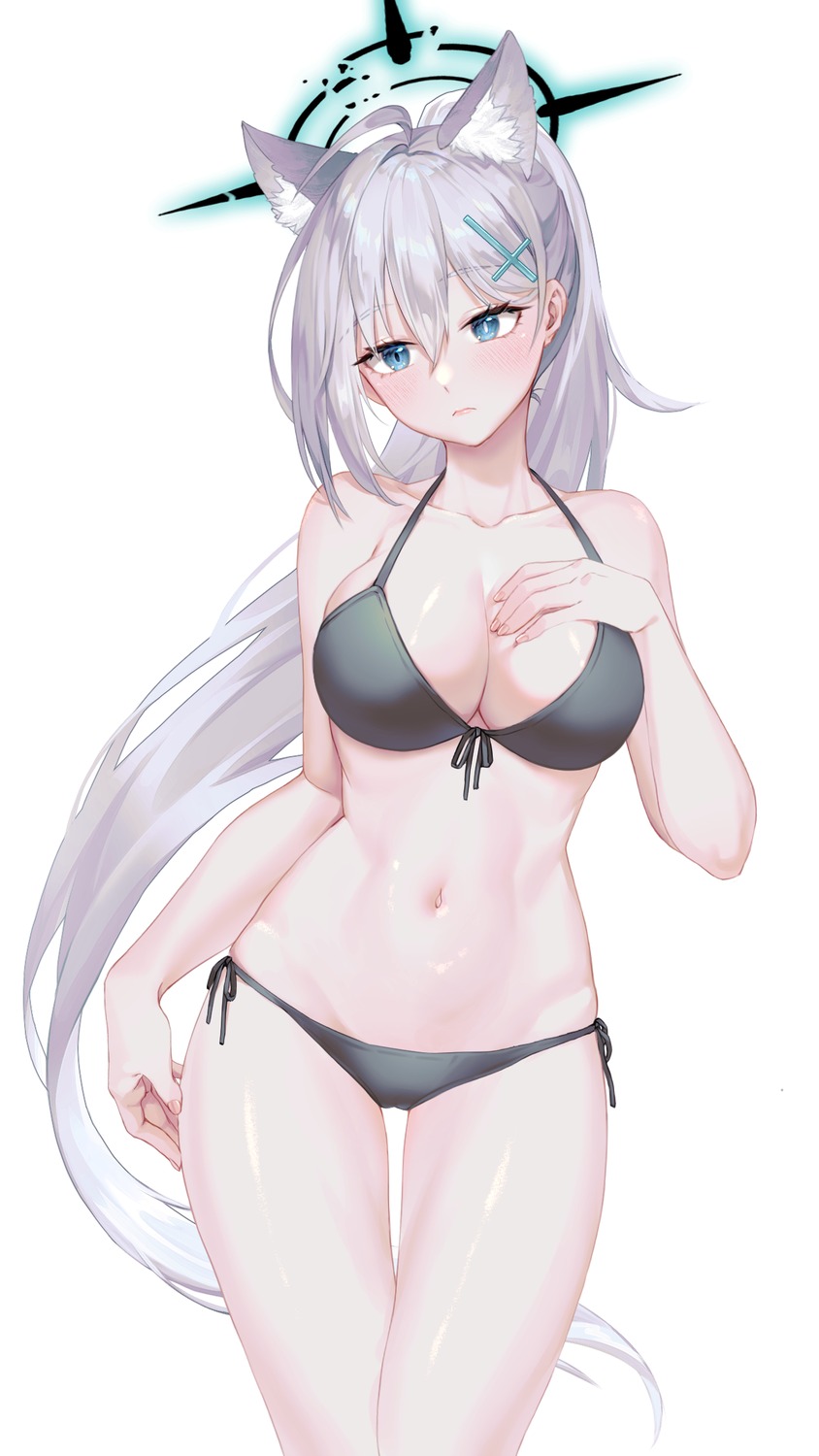 aesice animal_ears bikini blue_archive halo nekomimi shiroko_terror sunaookami_shiroko swimsuits