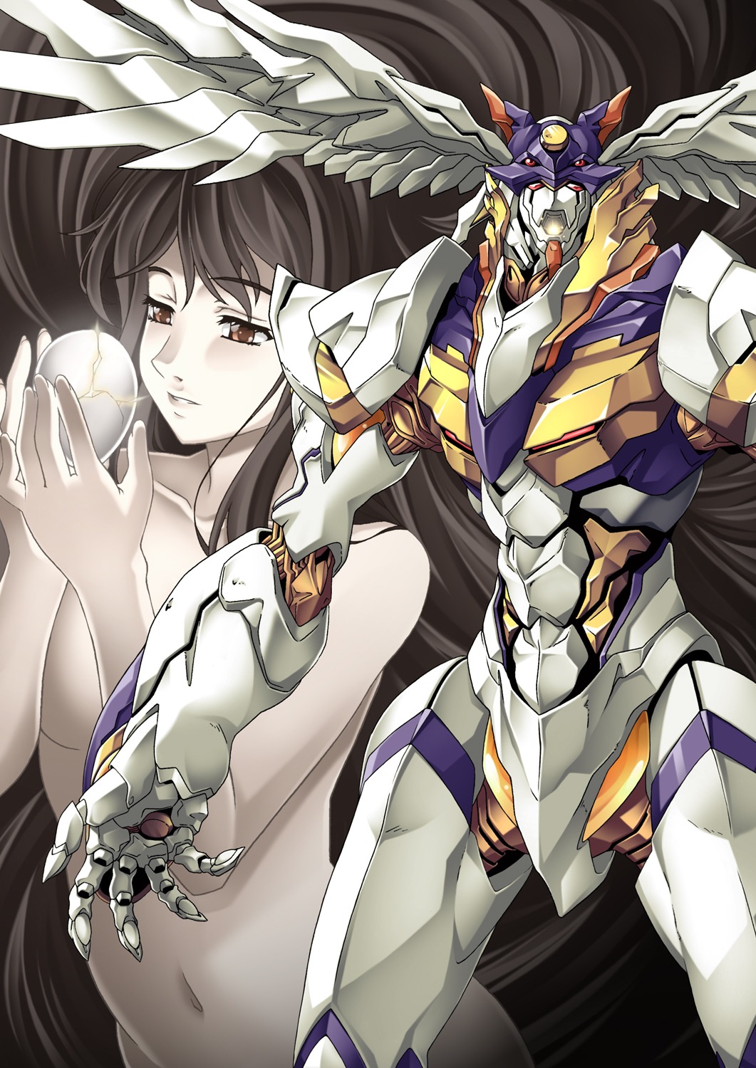 chou_yoriyuki mecha mishima_reika naked rahxephon