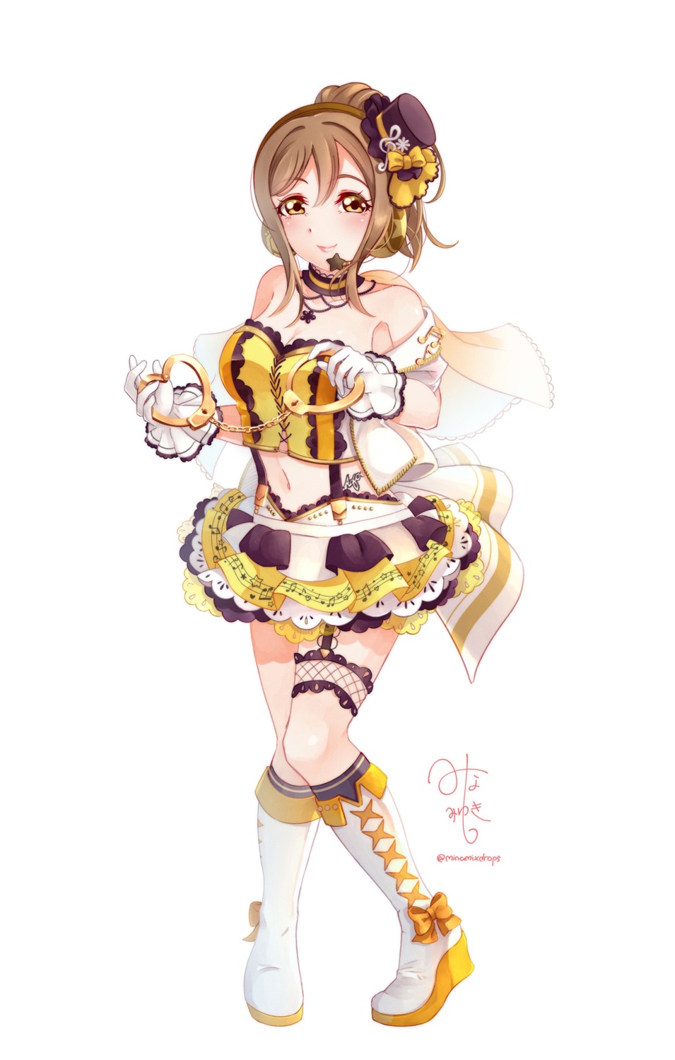 cleavage garter headphones kunikida_hanamaru love_live!_sunshine!! tagme