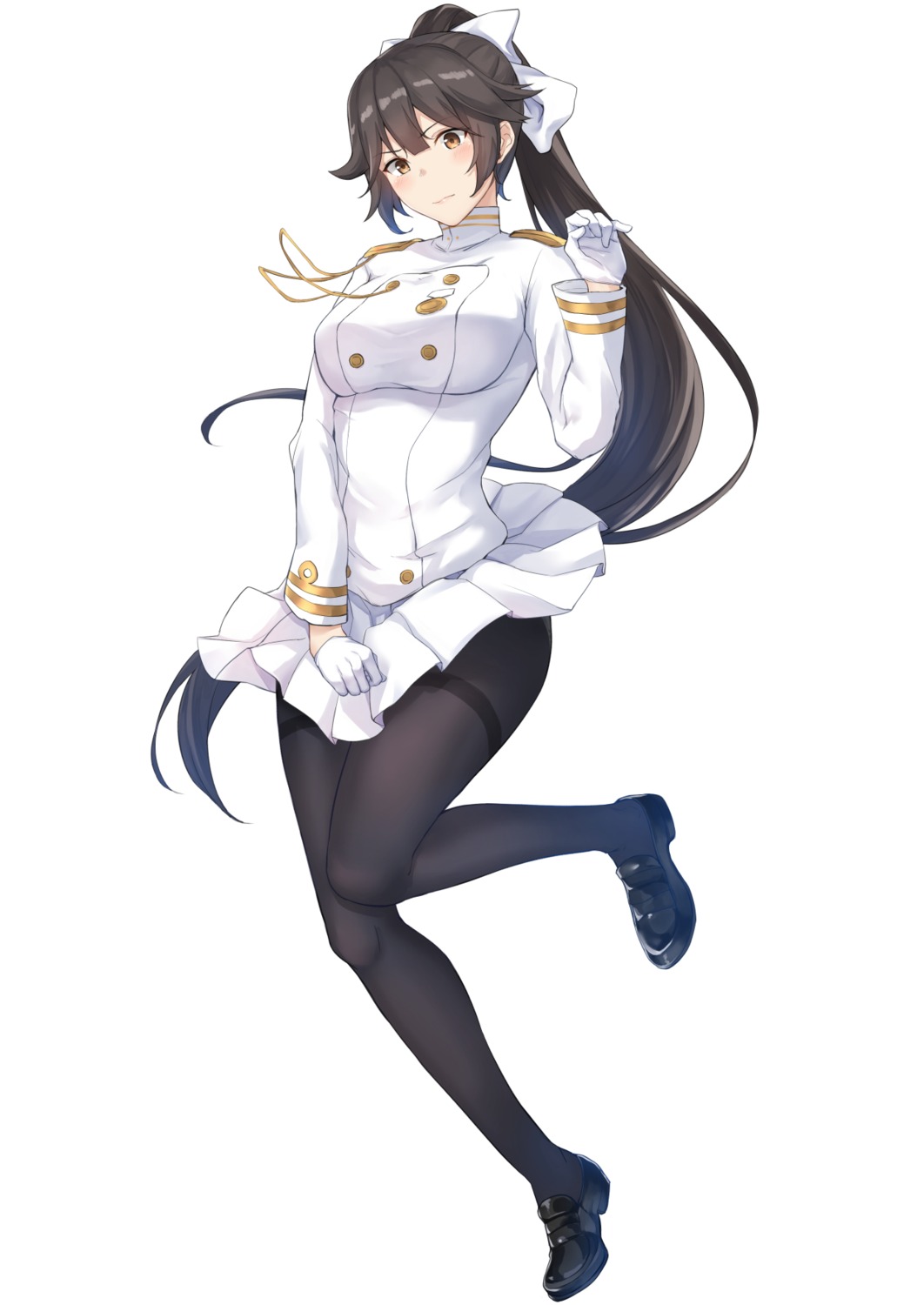 azur_lane pantyhose takao_(azur_lane) terry_(artist) uniform