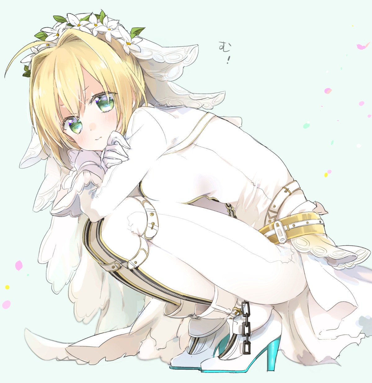 bodysuit fate/extra fate/extra_ccc fate/stay_night heels saber_bride saber_extra sino_(sionori)