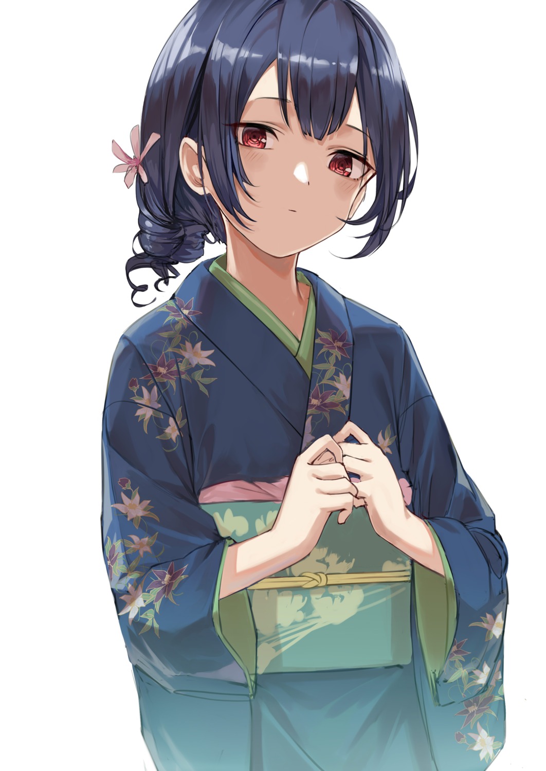 haruyuki_(gffewuoutgblubh) kimono morino_rinze the_idolm@ster the_idolm@ster_shiny_colors