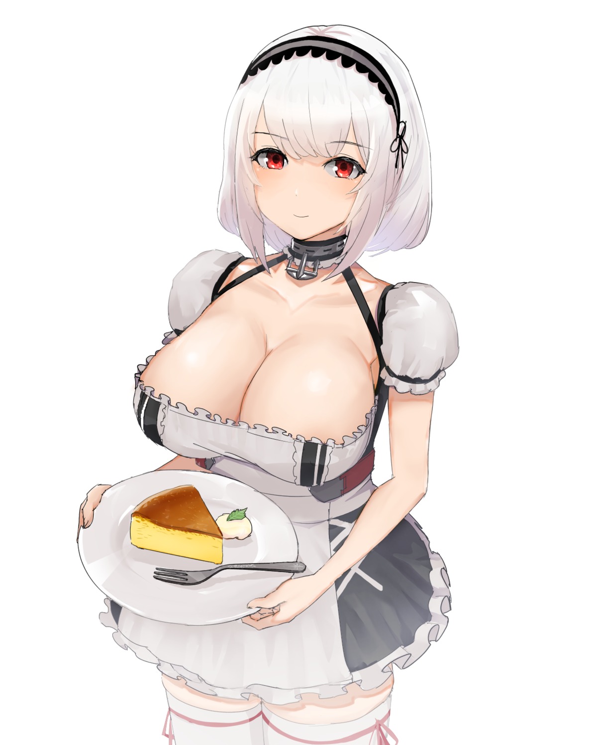 azur_lane maid no_bra sirius_(azur_lane) tagme thighhighs