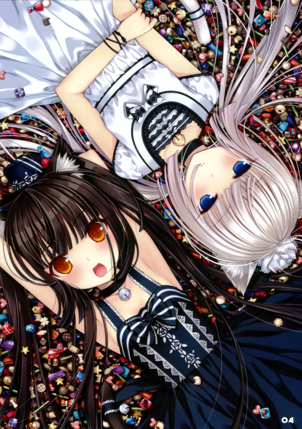 animal_ears chocola gothic_lolita lolita_fashion neko_works nekomimi sayori vanilla