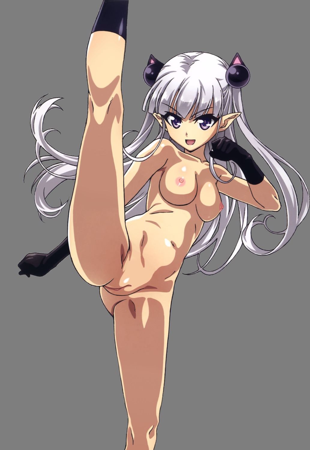 naked naruse_maria nipples photoshop pointy_ears pussy shinmai_maou_no_testament transparent_png uncensored watanabe_yoshihiro