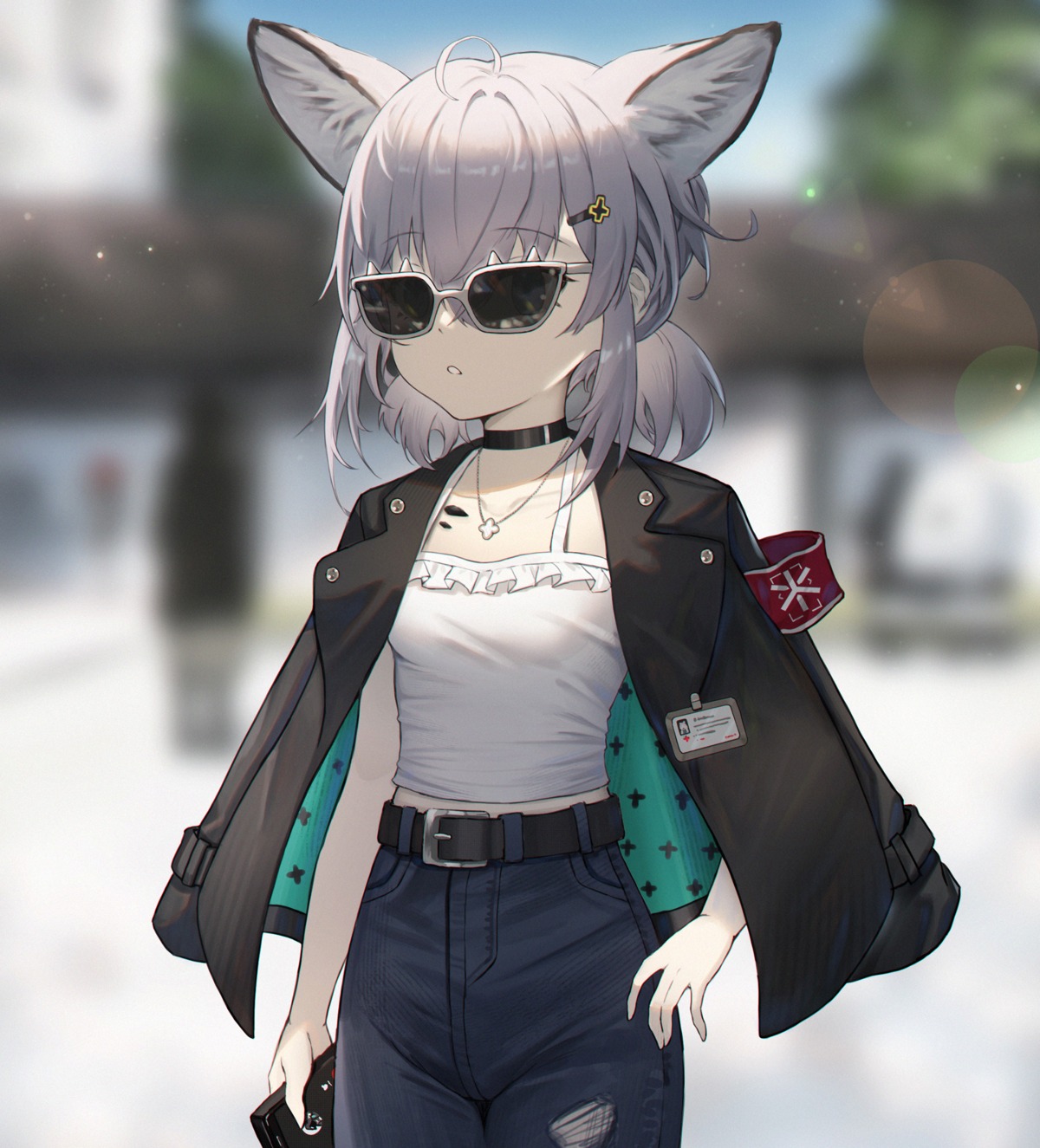 aer7o animal_ears megane torn_clothes