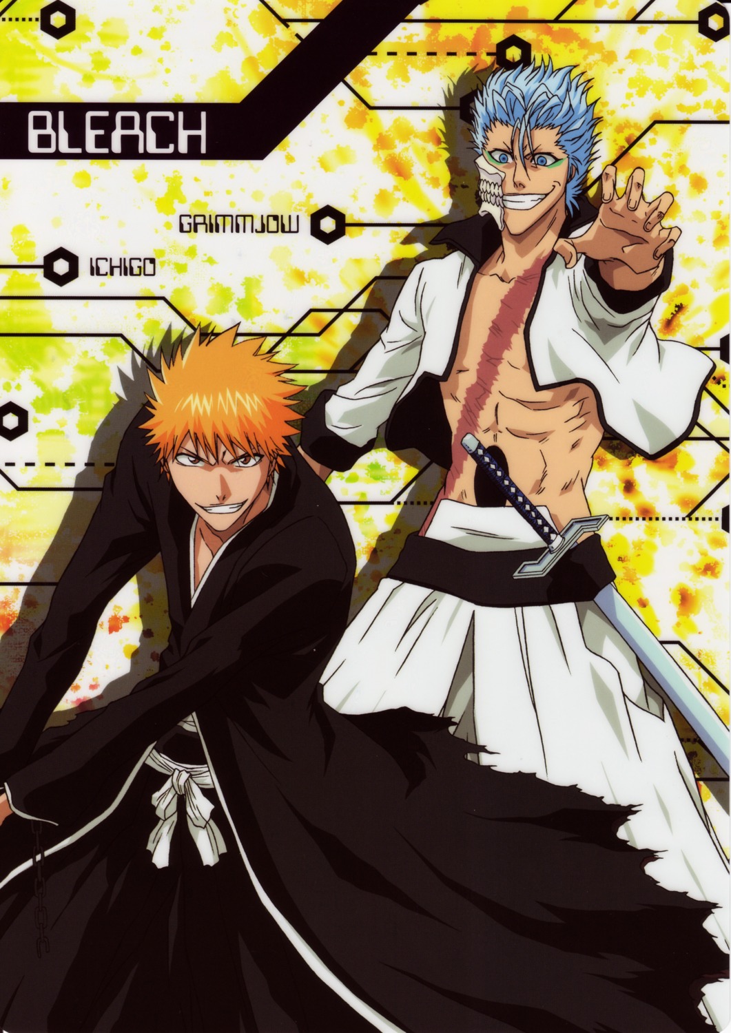 bleach grimmjow_jeagerjaques kurosaki_ichigo male