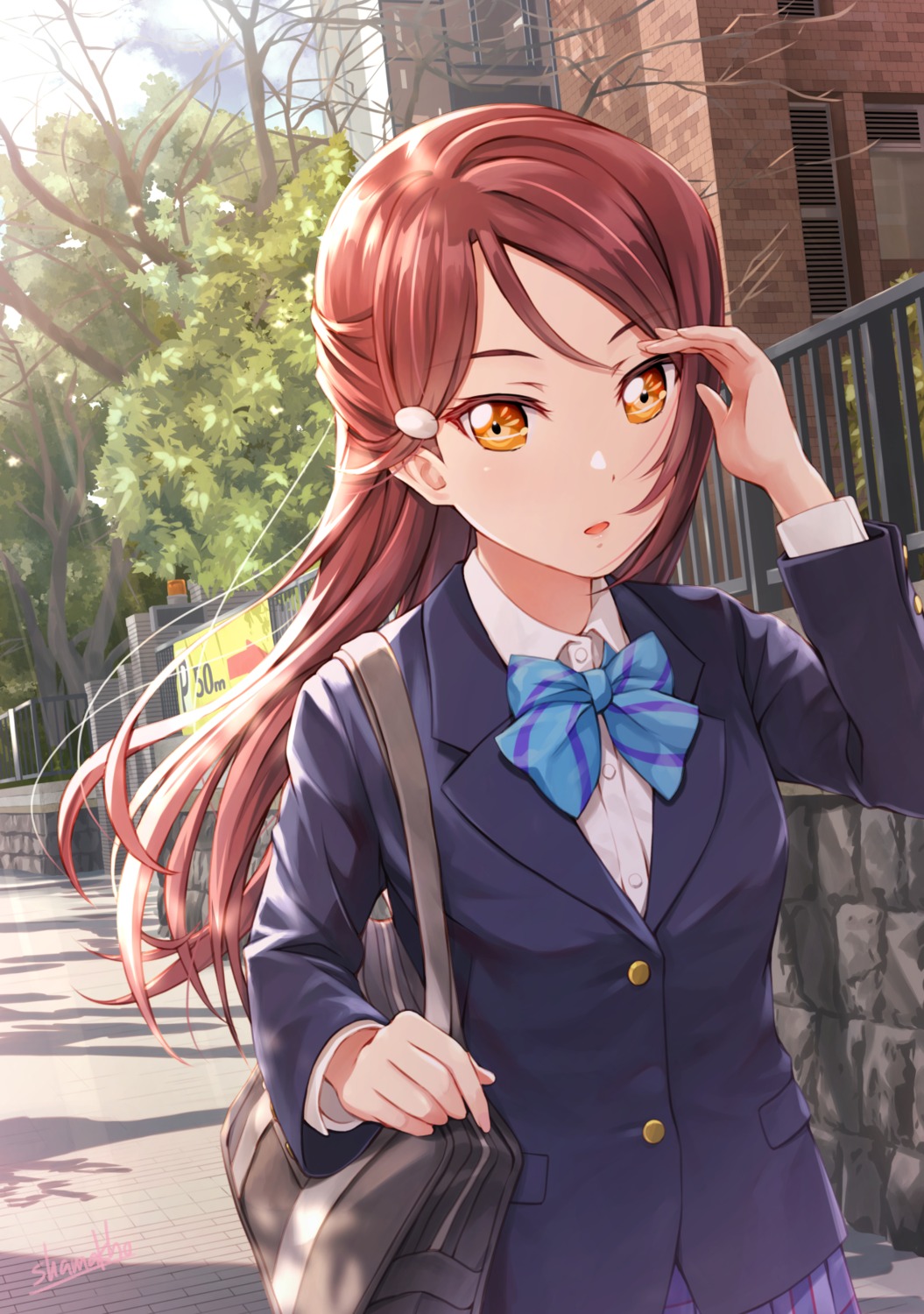 love_live!_sunshine!! sakurauchi_riko seifuku shamakho