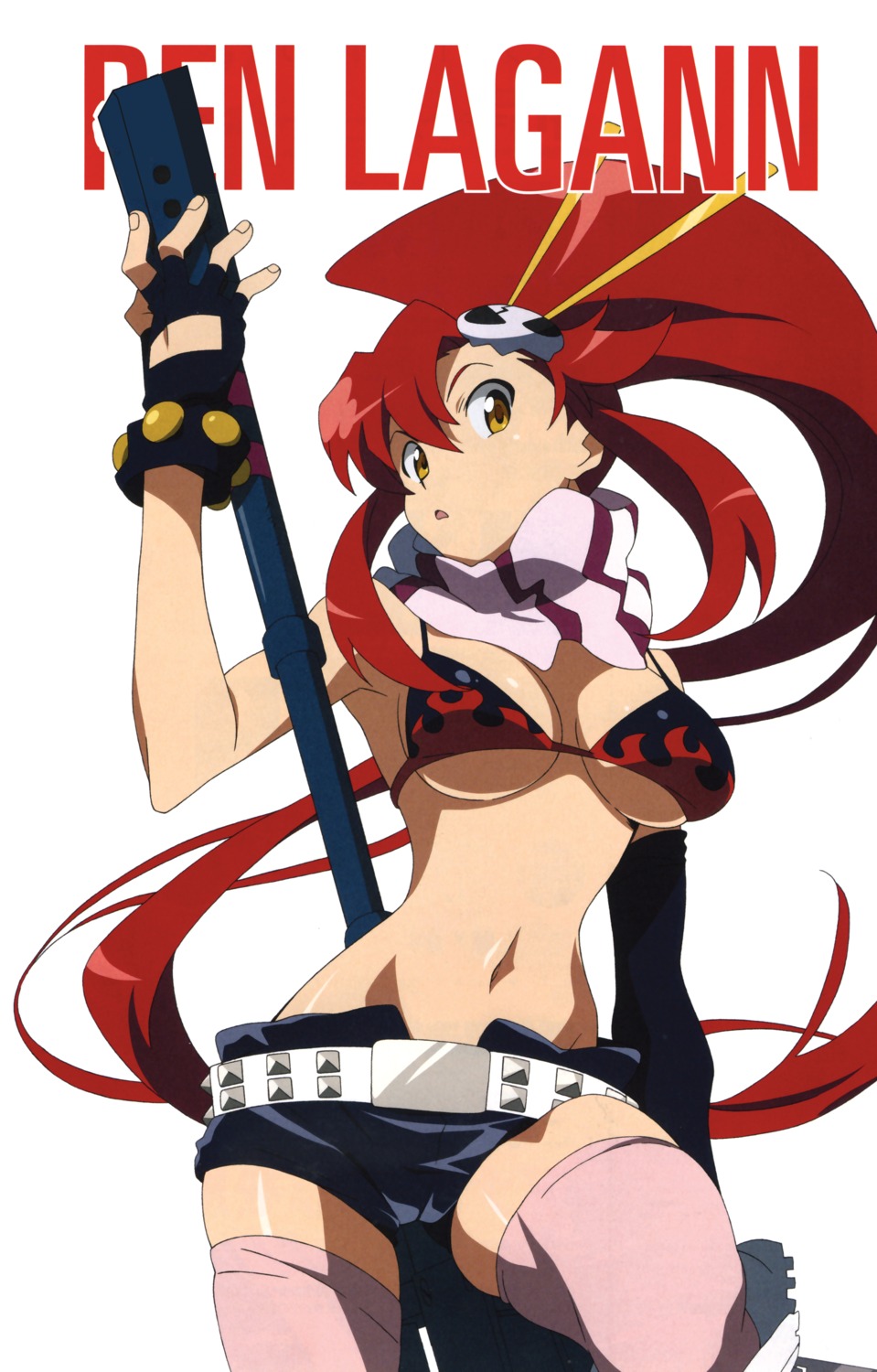 bikini_top gun swimsuits tengen_toppa_gurren_lagann thighhighs underboob yoko