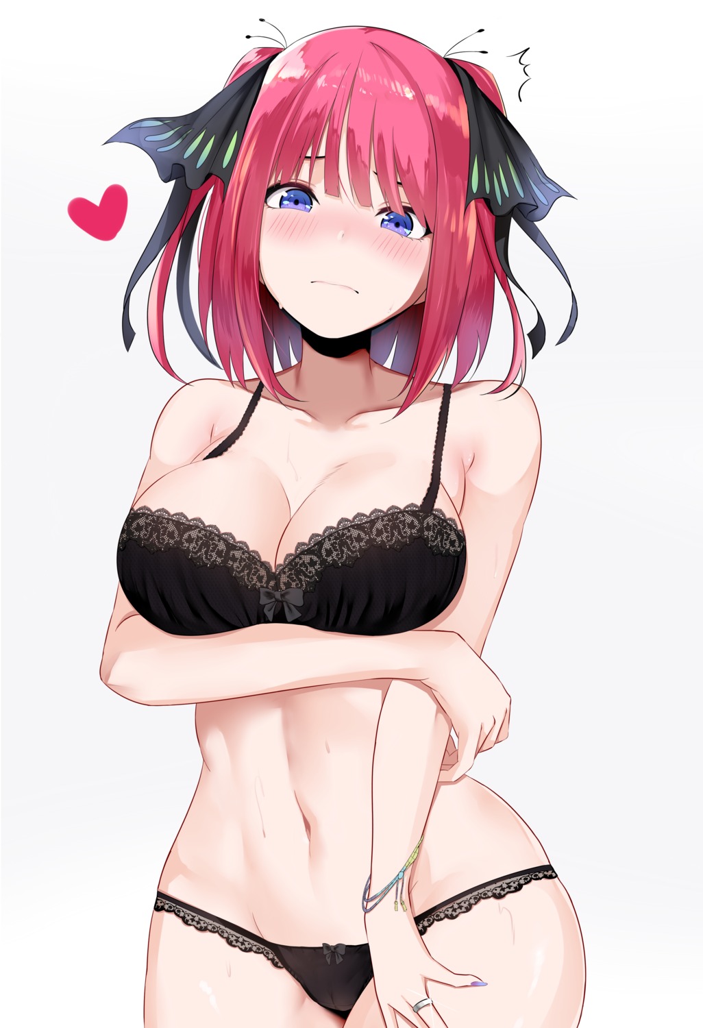 5-toubun_no_hanayome bra breast_hold nakano_nino pantsu reeze