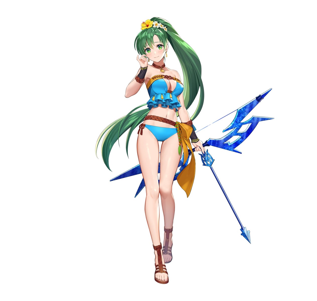 bikini cleavage fire_emblem fire_emblem:_rekka_no_ken fire_emblem_heroes lyndis_(fire_emblem) nintendo swimsuits teffish weapon