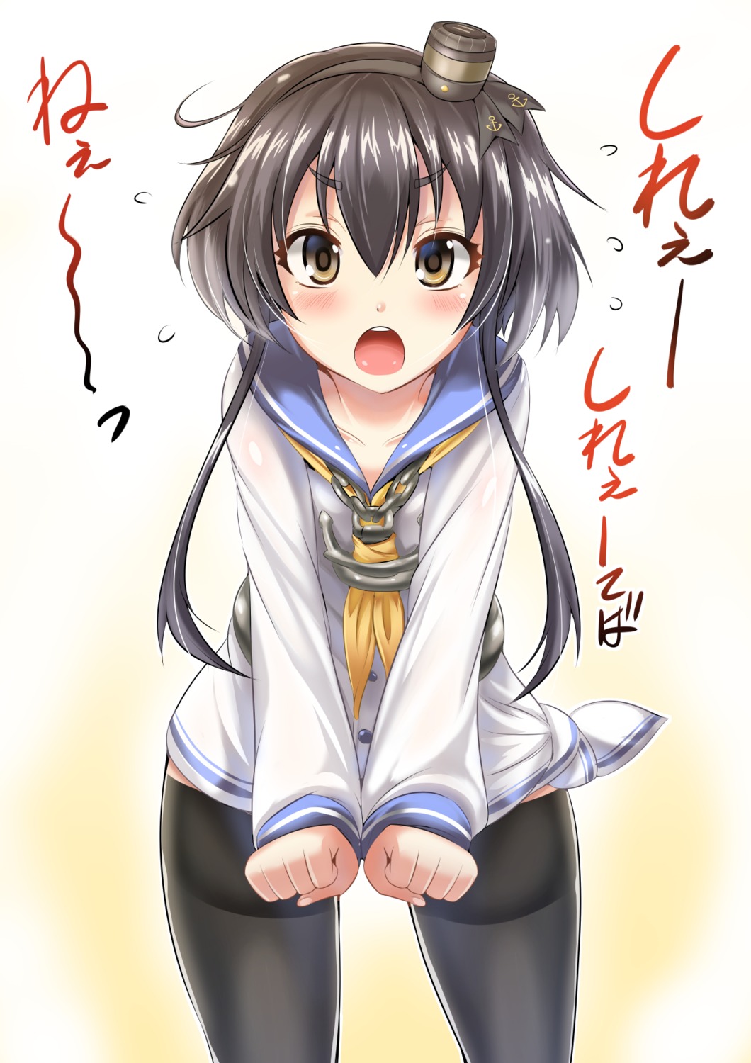 kantai_collection nekoi_hikaru seifuku thighhighs tokitsukaze_(kancolle)