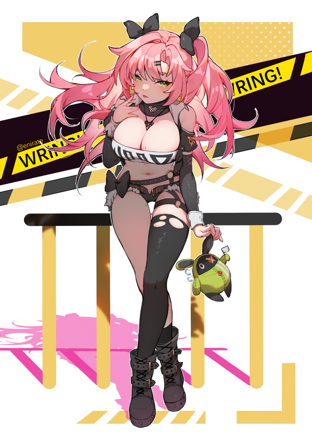 enirate garter nicole_demara no_bra thighhighs torn_clothes zenless_zone_zero