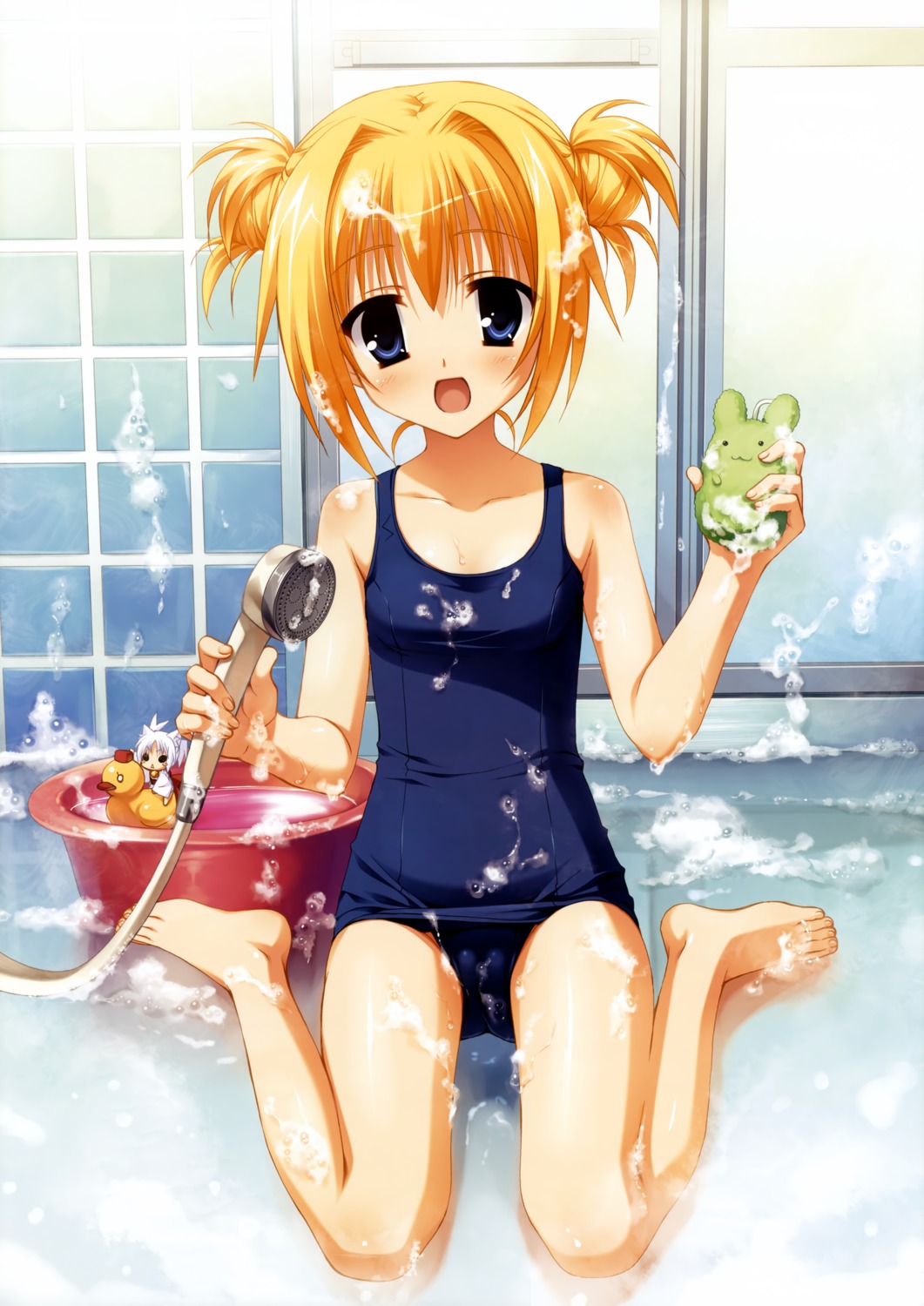 bathing chitose_sana feet muririn school_swimsuit swimsuits tenshinranman