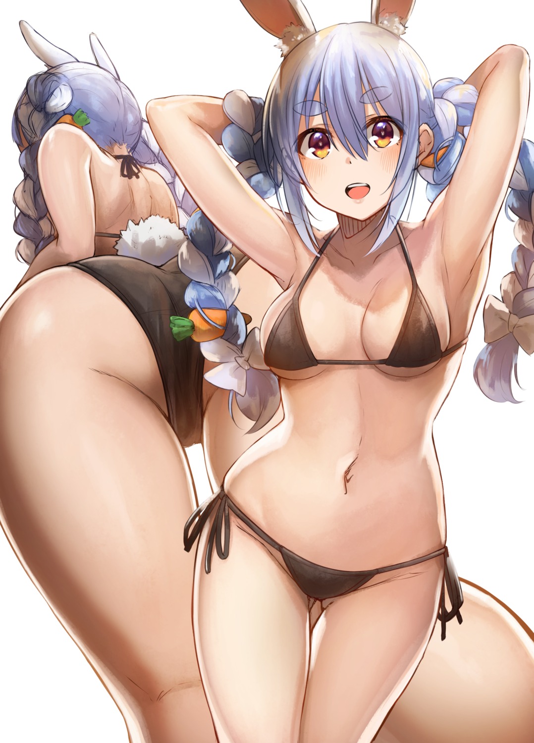 akky_(akimi1127) animal_ears ass bikini bunny_ears cameltoe hololive swimsuits tail usada_pekora