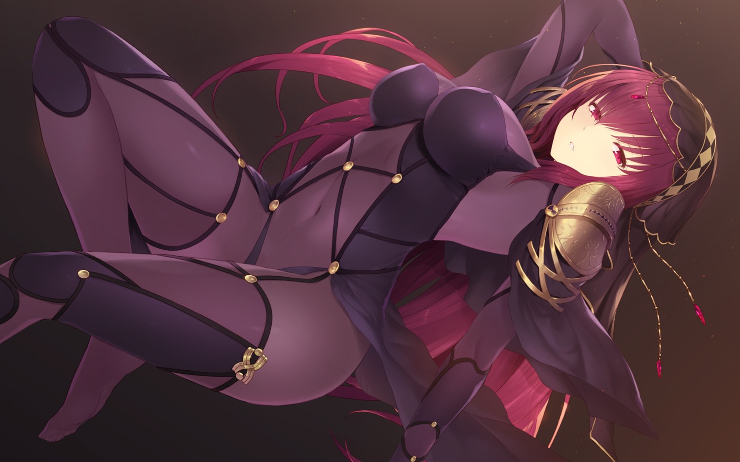 armor bodysuit cait erect_nipples fate/grand_order feet scathach_(fate/grand_order) thighhighs wallpaper