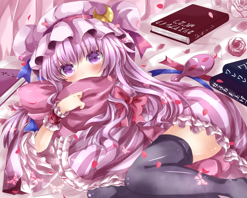 nanase_nao patchouli_knowledge thighhighs touhou