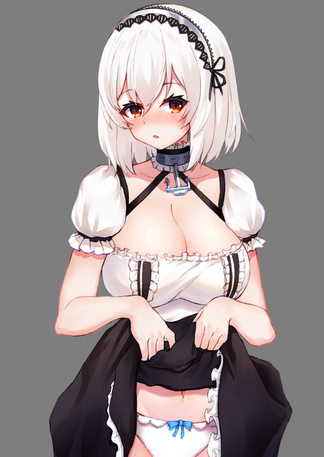 azur_lane irato_at maid pantsu sirius_(azur_lane) skirt_lift transparent_png