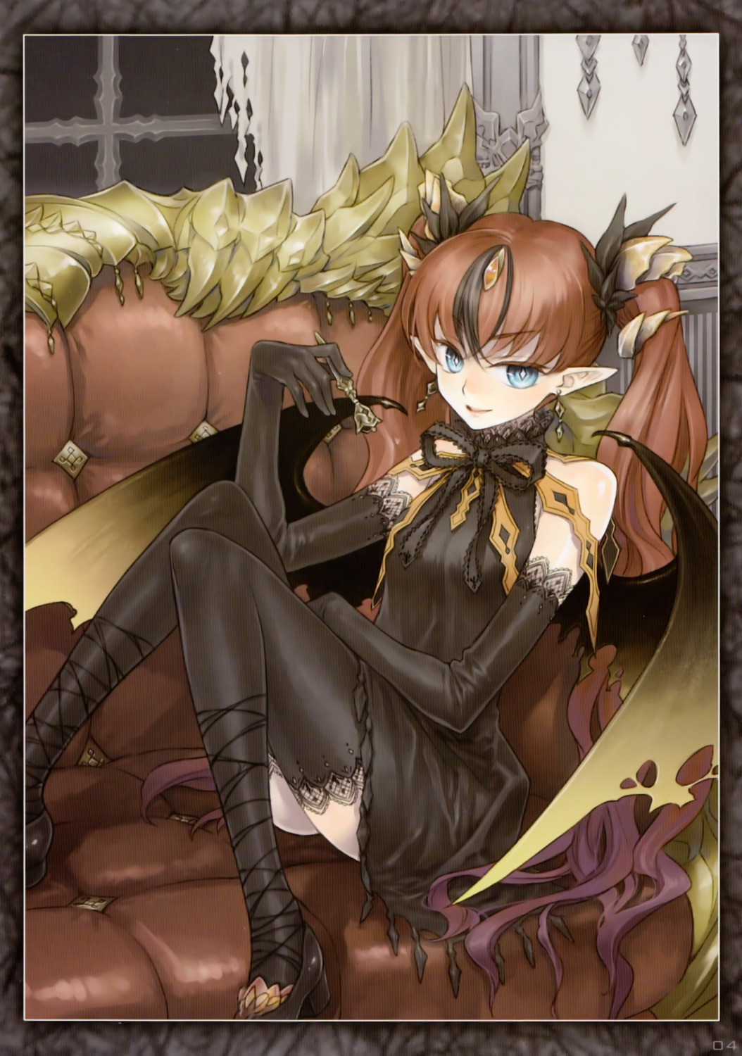 ashen_ash_factory ashi_(ss) elf pointy_ears thighhighs
